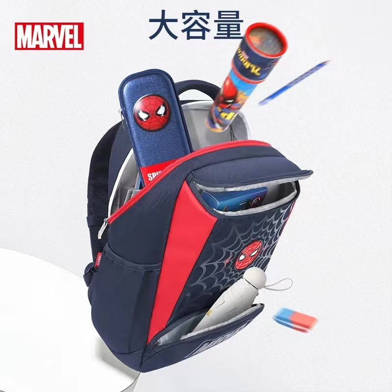 2022 Disney New School Bags For Boys Spider Man Captain America Primary Student Shoulder Orthopedic Backpack Mochilas Escolares