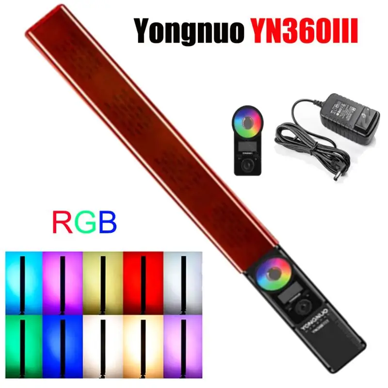 

Yongnuo YN360III YN360III PRO ручная Фотография СВЕТОДИОДНЫЙ 3200K-5500K RGB цветная ледяная трость с дистанционным управлением через приложение для телефона