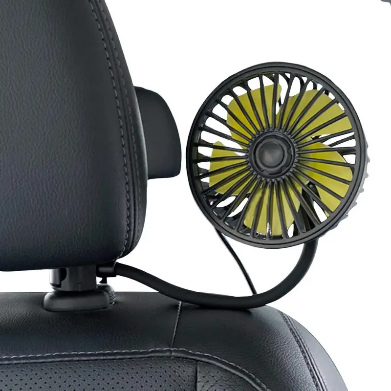 

Electric Cooling Fan For Rear Seat USB Cool Fan 360 Degrees Rotation For Headrest Portable Fan For Stroller Automobile Dashboard