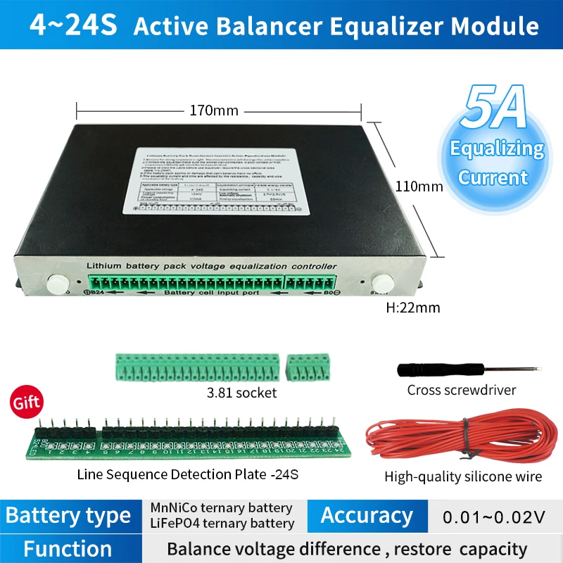Heltec 4-24S  8A Active balancer/ Active Equalizer  Lifepo4/Lipo Battery Energy Capacitor 8S 10S 12S 16S 20S