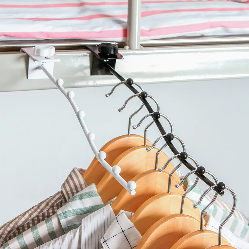 Clothes Hanger Student Dormitory Bedside Clothing Rack Hook Space Saving Closet Organizer Iron Clothes Storage Hangers