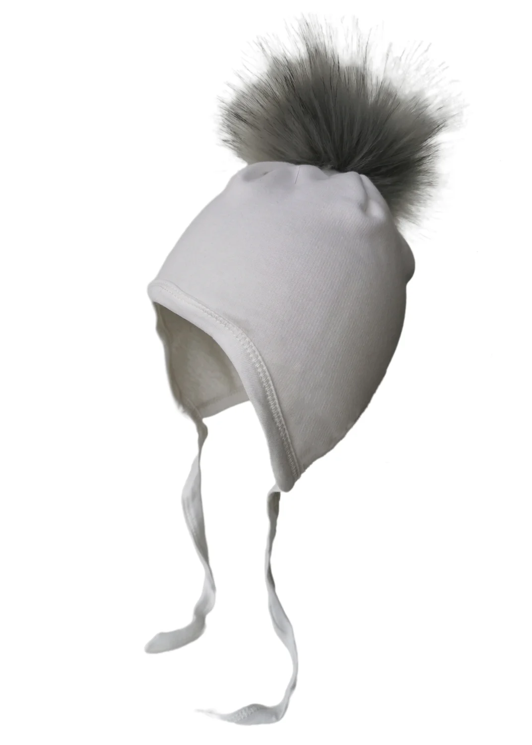 Детские осенние наушники мягкая шапочка Детская Хлопковая с помпоном аксессуары