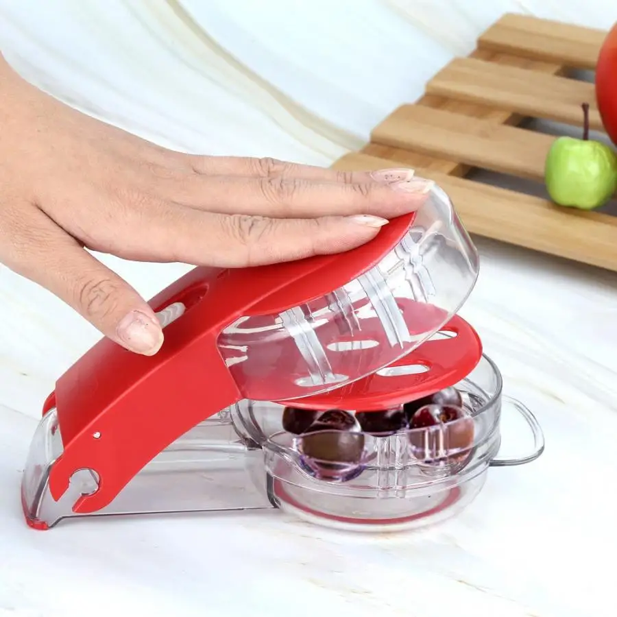 

Creative Cherry Olive Stoner Core Seed Corer Pitter Fast Remover Durable Kitchen Gadget Accessories Anti-dust 6 Single Holes