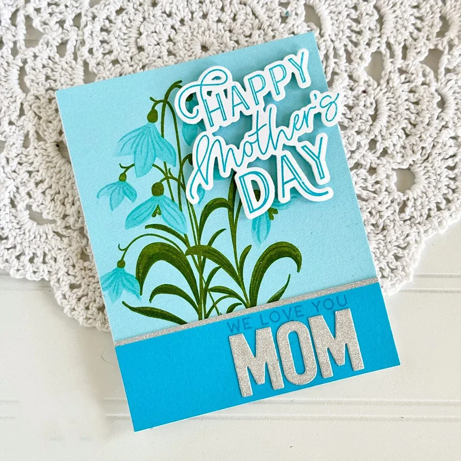 Штампы для резки английских слов MOM штампы скрапбукинга Новое поступление 2024