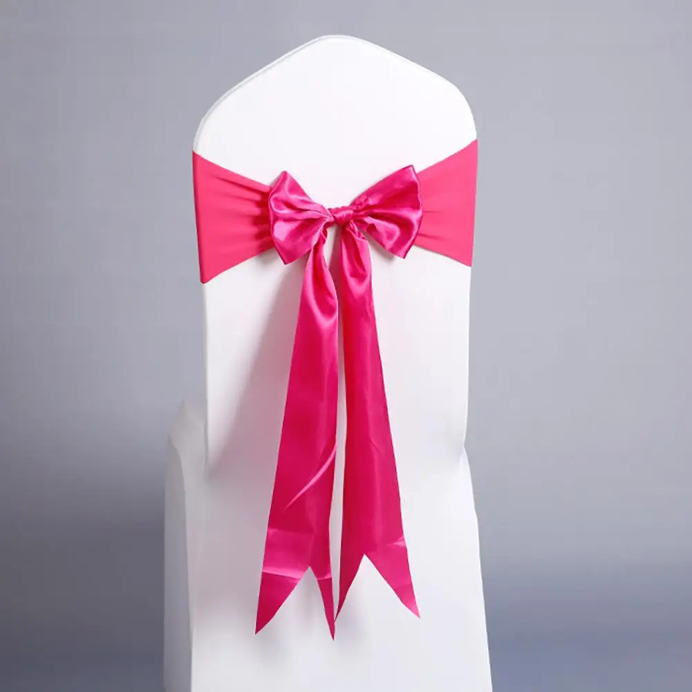 

1Pcs Wedding Chair Decoration Chair Sashes Bow Knot Cover For Wedding Party Event Banquet Decor Free Shipping Dropshipping