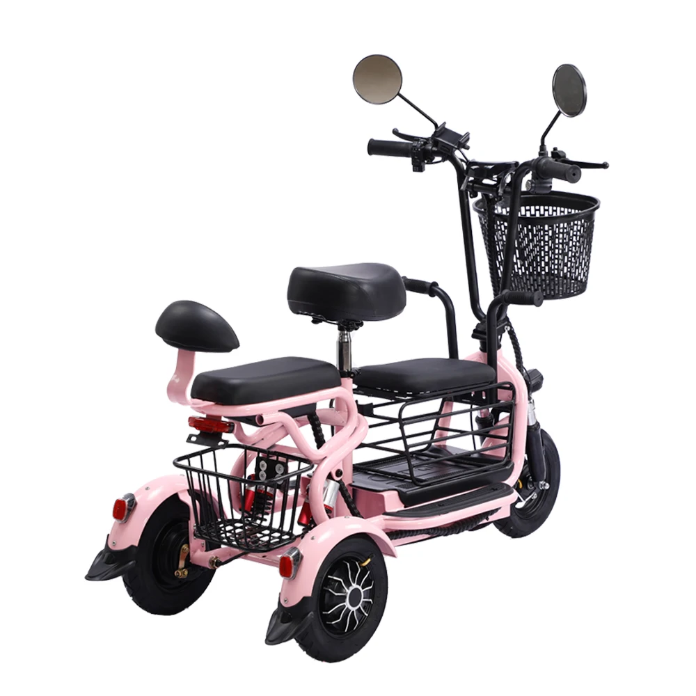 

48V Electric Tricycle 400W Lithium Battery Detachable Led High Brightness Transparent Headlights Folding Vacuum Tire