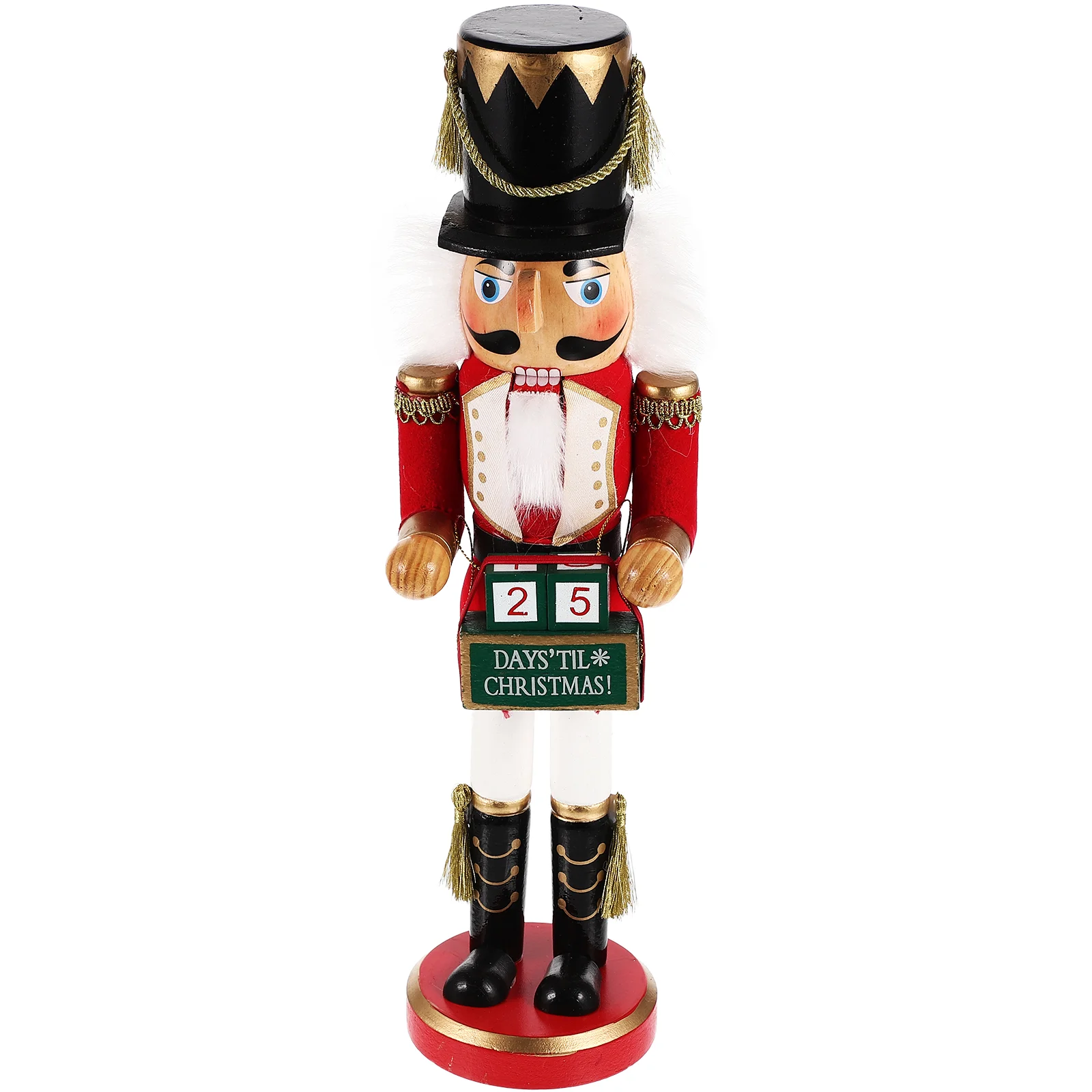 

Nutcracker Calendar Desktop Wooden Decor Xmas Nutcrackers Party Favor Decorate Puppet Ornaments