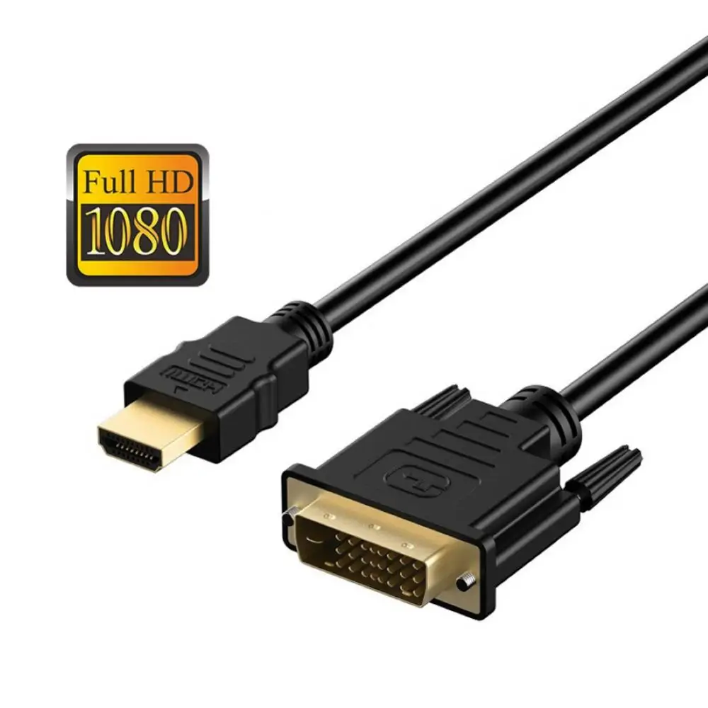 

Конвертер для ТВ 1080P Адаптер для кабеля HDMI-совместимый к DVI 24 + 1 контактный штырьковый провод шнур для ноутбука