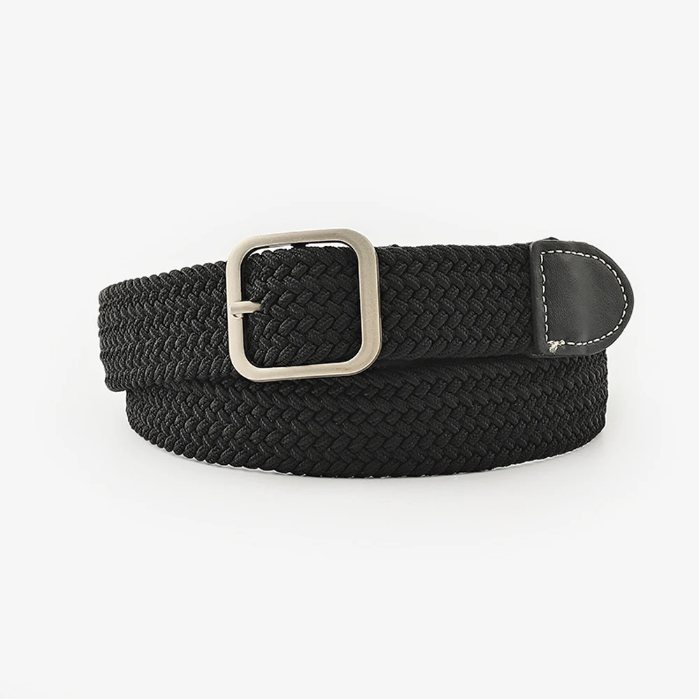 Men Women Metal Buckle Belt Strap Nylon Male Canvas Outdoor Casual Unisex Metal Buckle Belt Strap Waistband Elasticity Slips