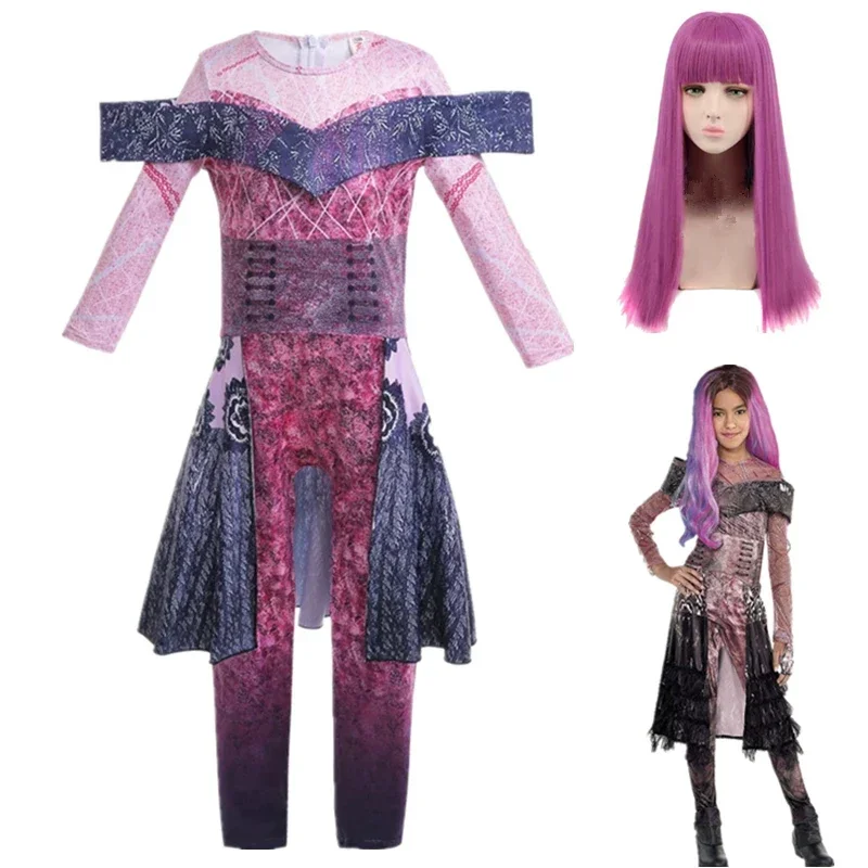 SN60 Детский костюм Descendants 3 Mal для девочек Иви косплея детская фантазия одежда на