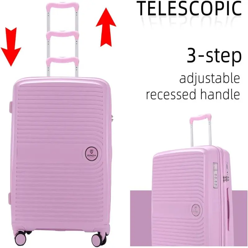 28 inch Luggage with Durable Spinner Wheels PP Hardshell Hardside Suitcase Lightweight