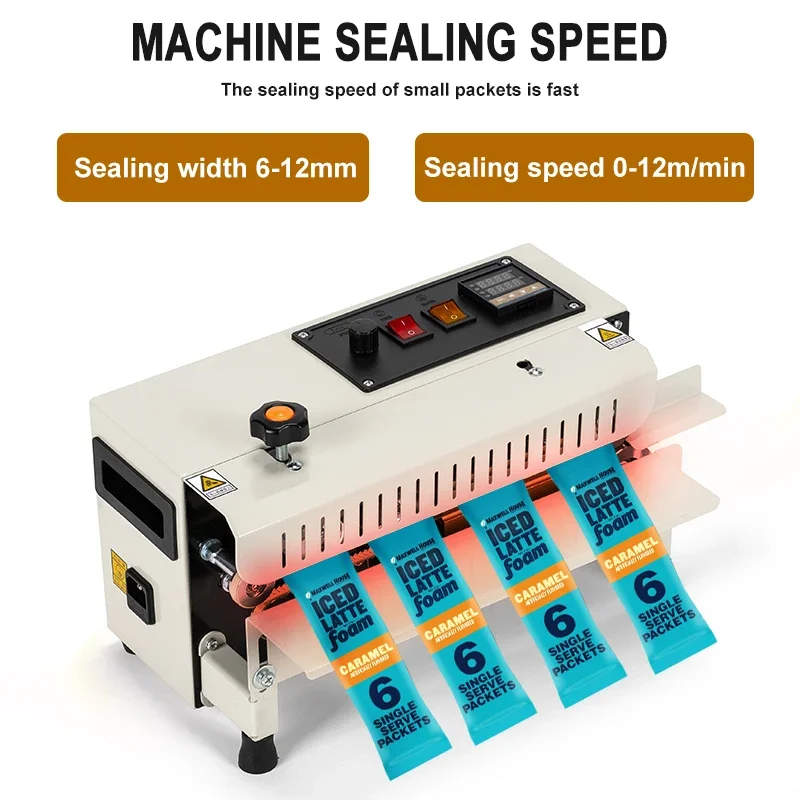 przenośna plastikowa torba ciągła mini zgrzewarka do żywności mała automatyczna maszyna uszczelniająca z regulacją temperatury