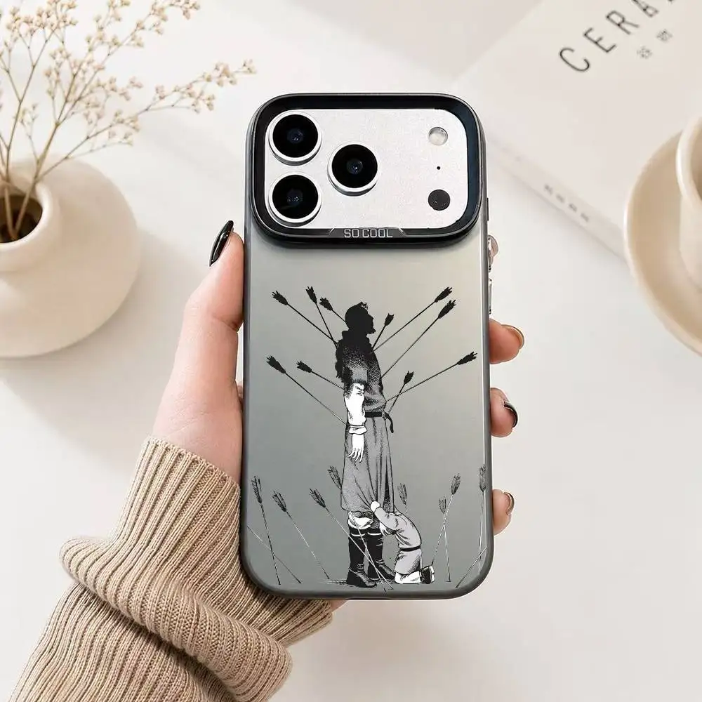 Фото Чехол для телефона с рисунком из аниме «Винланд Сага» для iPhone 17, 16, 15, 14, 13, 12, 11 Plus, Pro Max, XS, цветной серебристый чехол-накладка №3