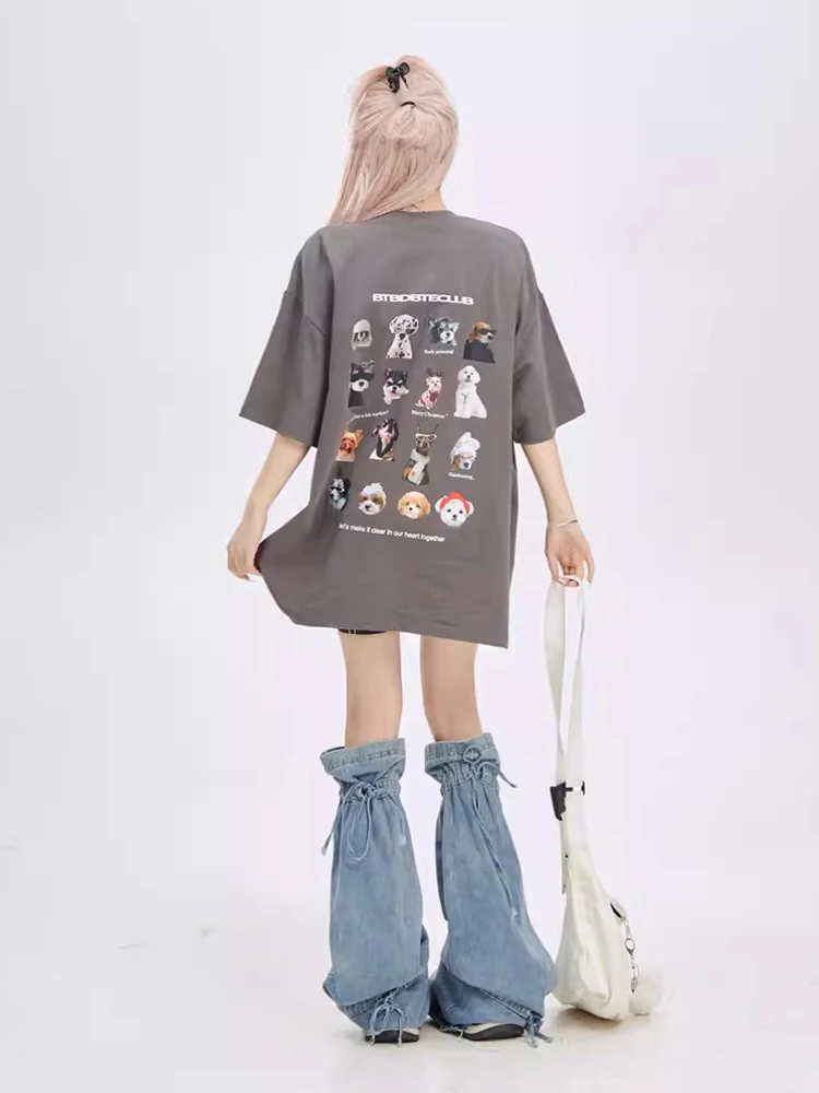 Женские джинсовые гетры на шнурке REDDACHiC бандажные однотонные повседневные