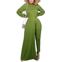 solid color slim rompers african womens half skirt long sleeve jumpsuit fashion ladies casual trousers spring african clothing