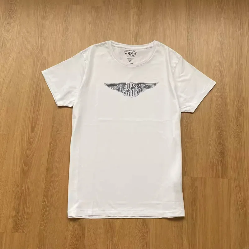 Классическая американская Ретро футболка RRL с коротким рукавом двойной rl