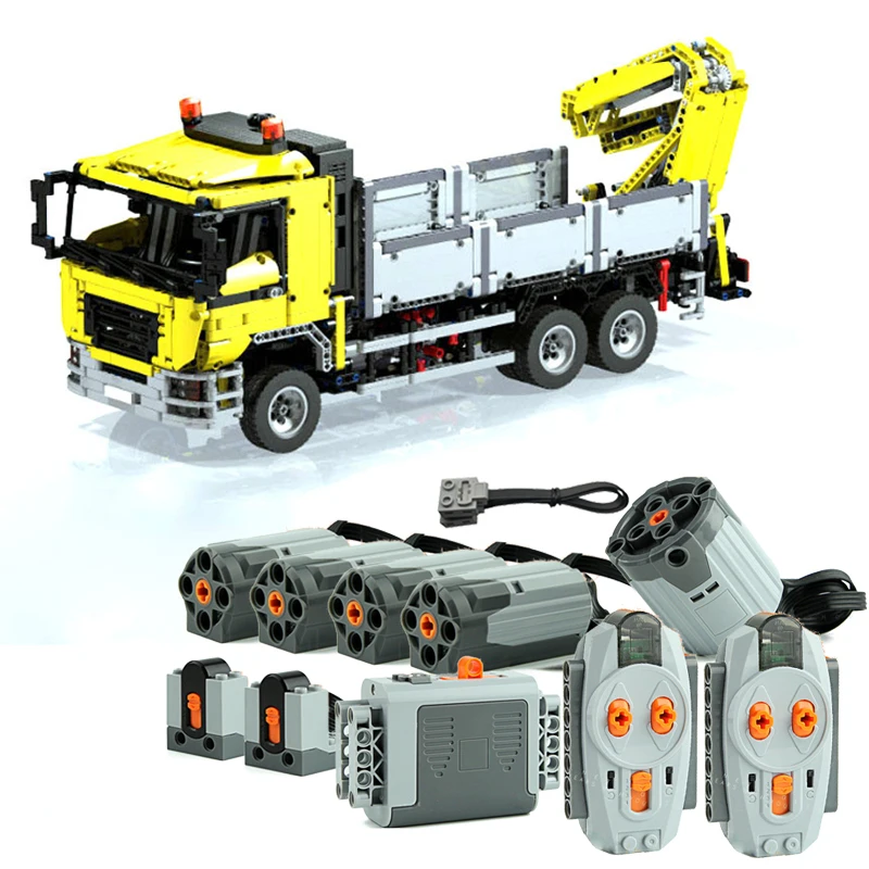 

Новый высокотехнологичный грузовик MOC 4156, мужской транспорт, мощность, функции, Радиоуправляемый двигатель, детские игрушки, образовательн...