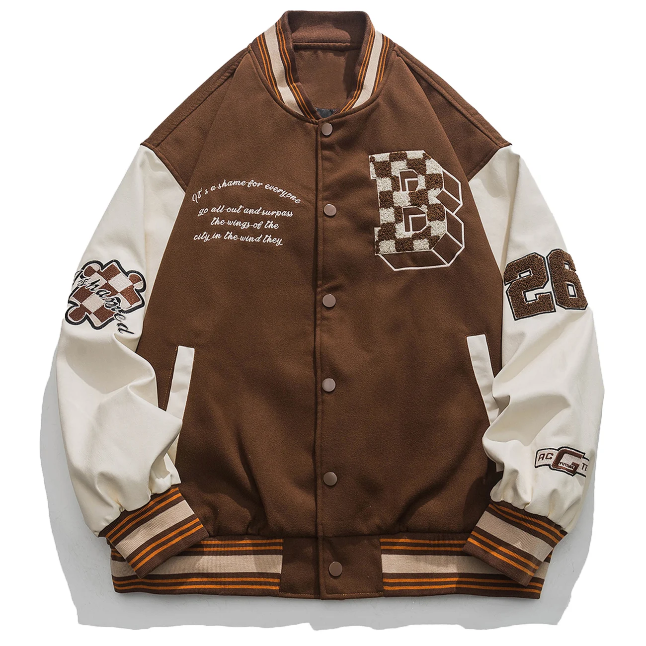 

LACIBLE "B" Embroidery Patchwork Jacket 2022 New Arrival Outerwear Men Women Streetwear Spring Autumn Simple Thin Jacket Coat