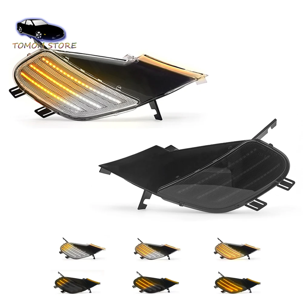 

2Pcs Dynamic Amber LED Side Marker Turn Signal Light for Porsche Cayenne 955 2003-2006