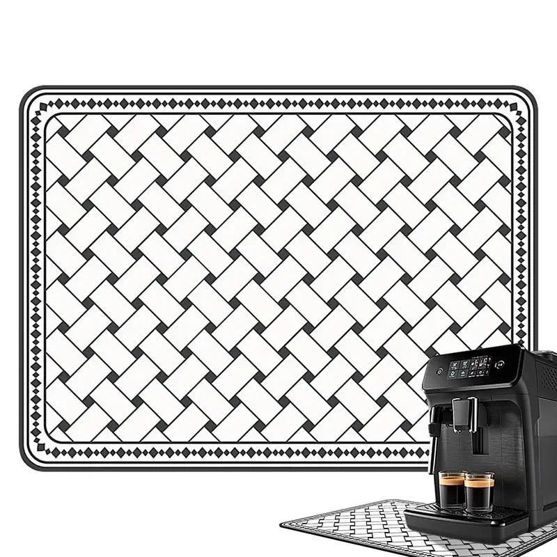 

Coffee Bar Accessories Microfiber Dish Drying Mats Quick-Drying Dish Drying Mat Kitchen Draining Mat For Kitchen Counter-top