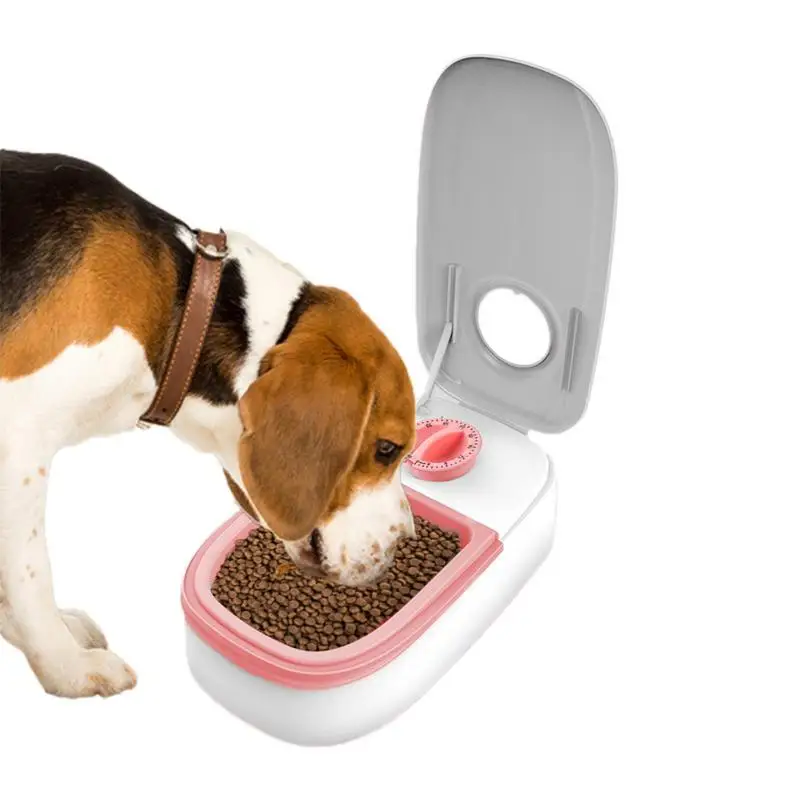 

Pet Food Dispenser Automatic Food Feeder And Waterer Set Pet Feeding Machine Programmable Timer Design Feeds Wet Or Dry Food
