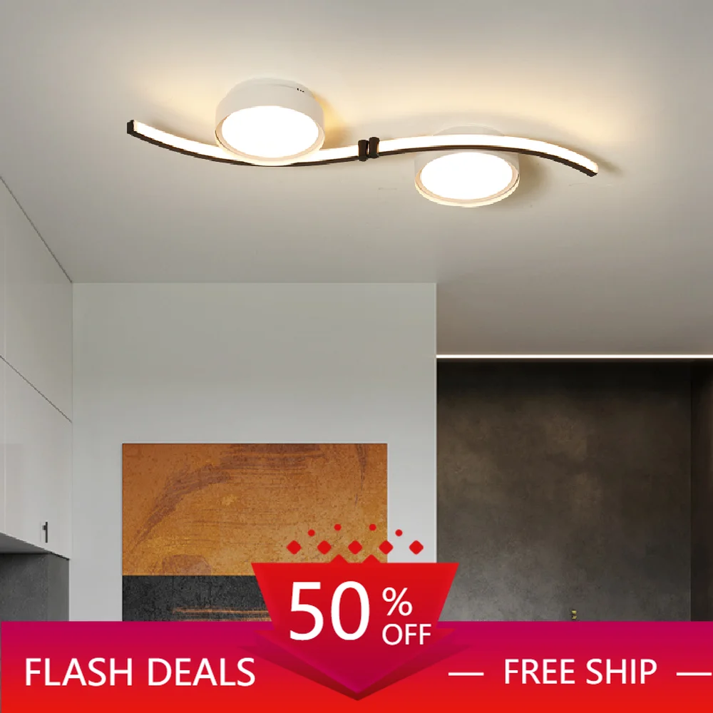 

Remote Dimming LED Ceiling Light 40W Rectangle Aluminum Nordic Flush Panel Lamp For Dining Living Room Bedroom Corridor Bedroom
