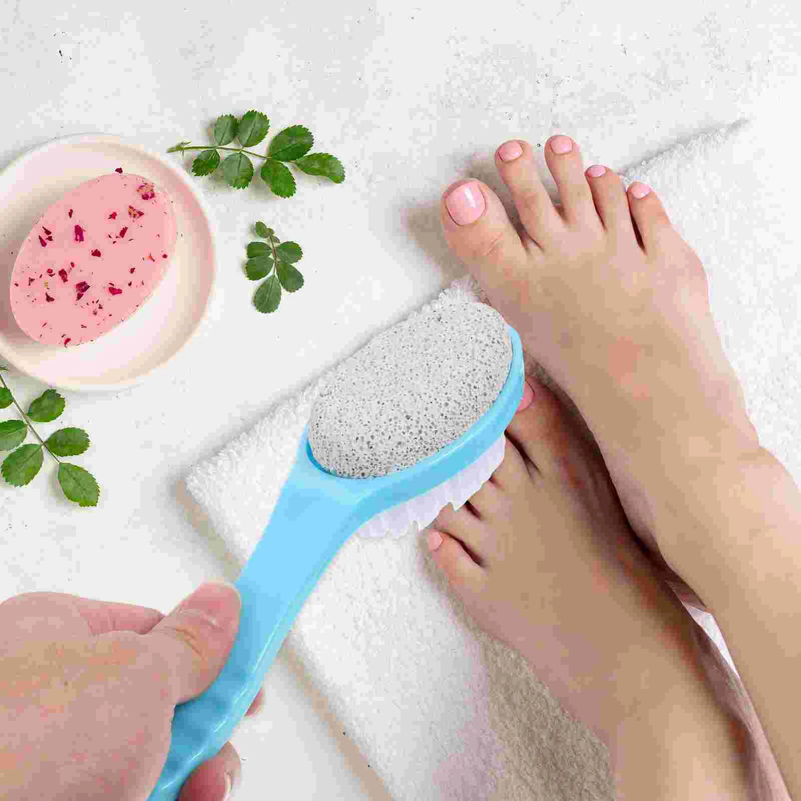 Двусторонняя отшелушивающая кисть для омертвевшей кожи с натуральным пемзаным