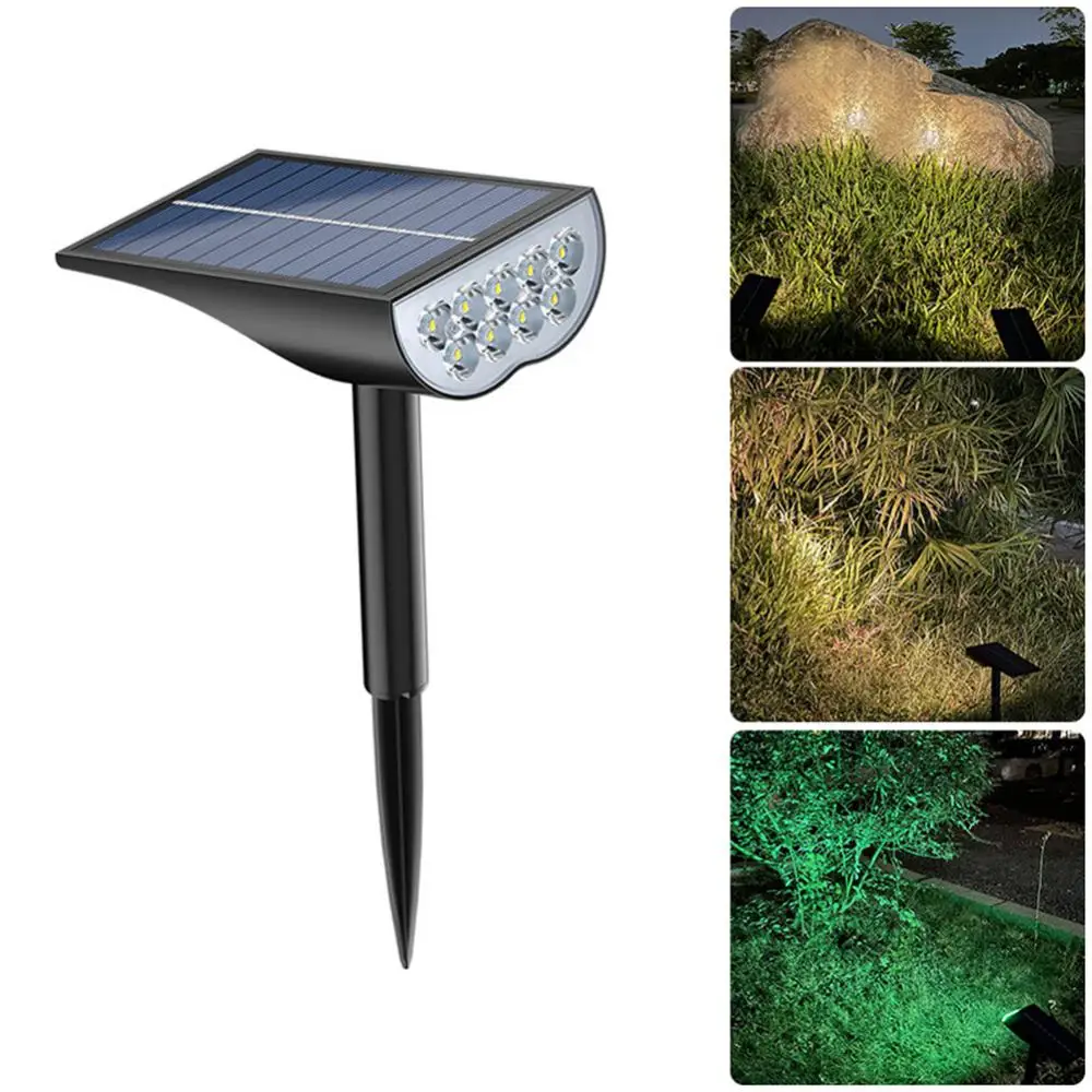 

Automatically Lawn Landscape Light 9led Ground Plug Waterproof Solar Charging Garden Lamp Home Lighting Outdoor Lamp