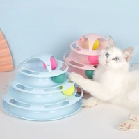 plastic cat toy turntable round ball cat interactive toys pet puppy smart ball dog toy pets accessories luxury toys litiere chat