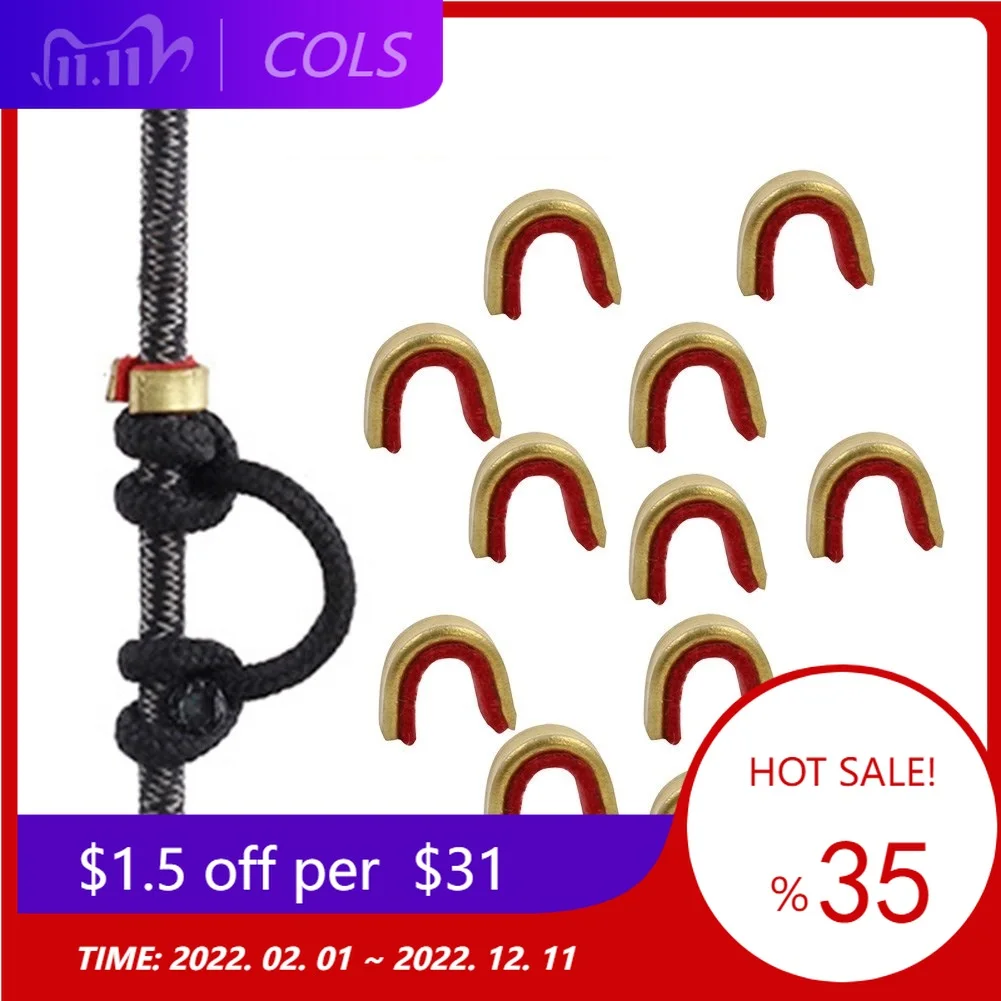 

6/15/30pcs Archery Bow String Nock Points Buckle Clip Knocks Brass 0.2 X 0.2 X 0.12 Inch Archery Bow Accessories