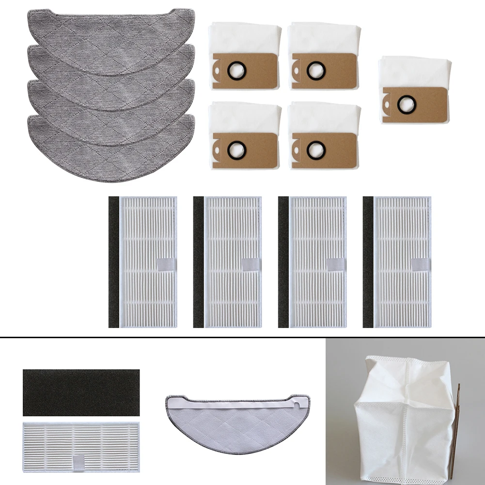 

Parts For Laresar L6 Pro For Ultenic T10 Robot Vacuum Cleaner Mop Pads Dust Bags Dust Pollen Allergens Cleaning Household