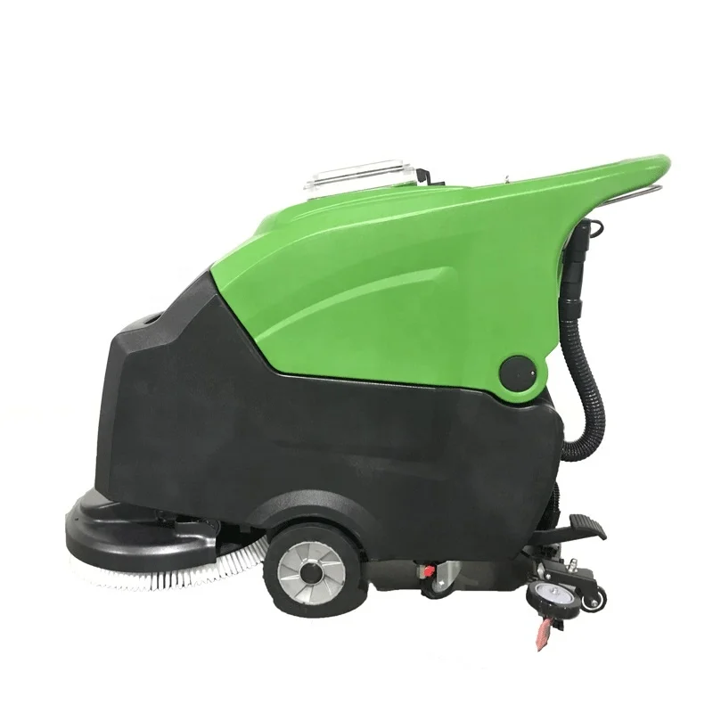 

cordless single disc industrial electric auto walk behind floor scrubber dryer with battery for supermarket school warehouse