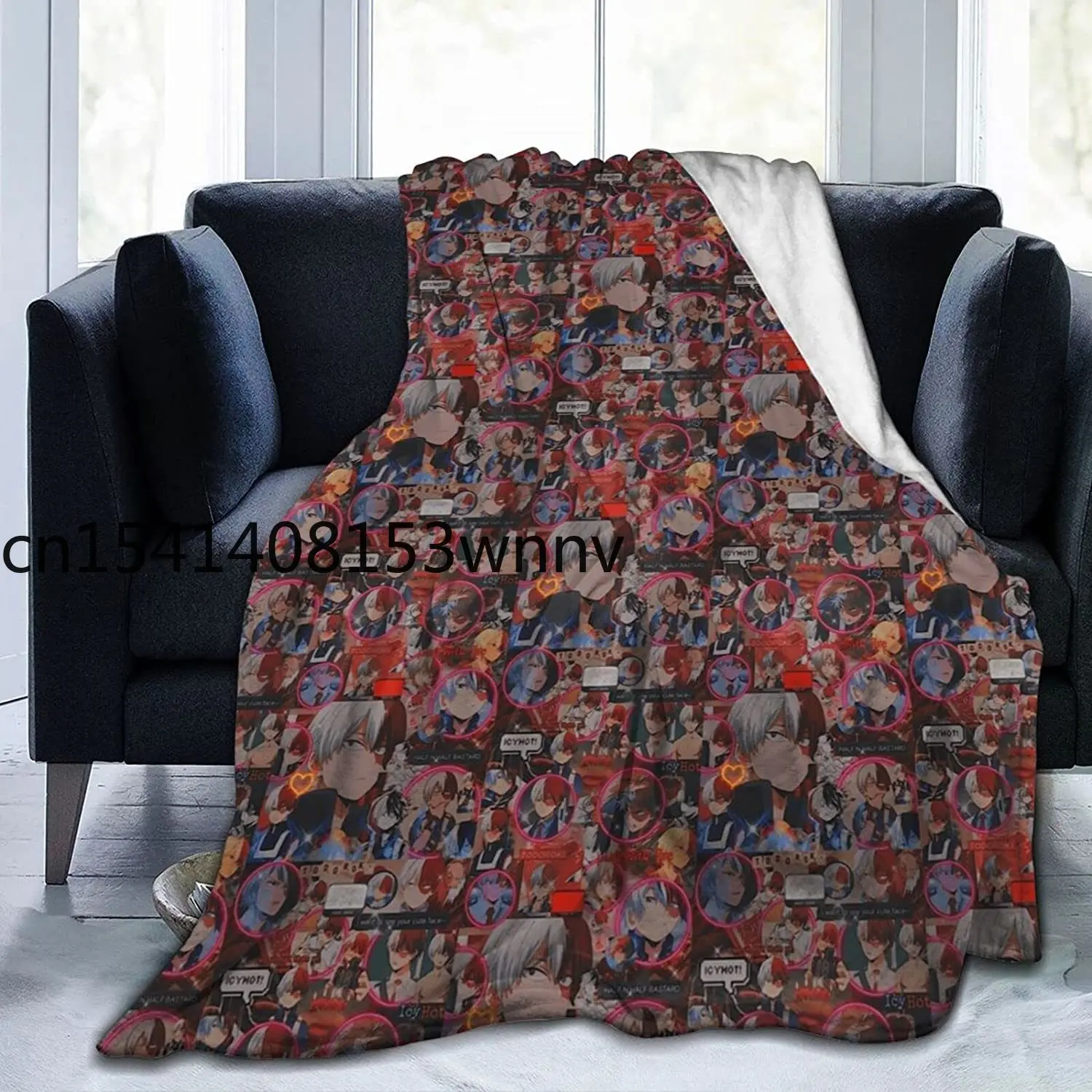 

Мягкое фланелевое одеяло с коллажем в стиле аниме, легкое Флисовое одеяло, кондиционер для спальни