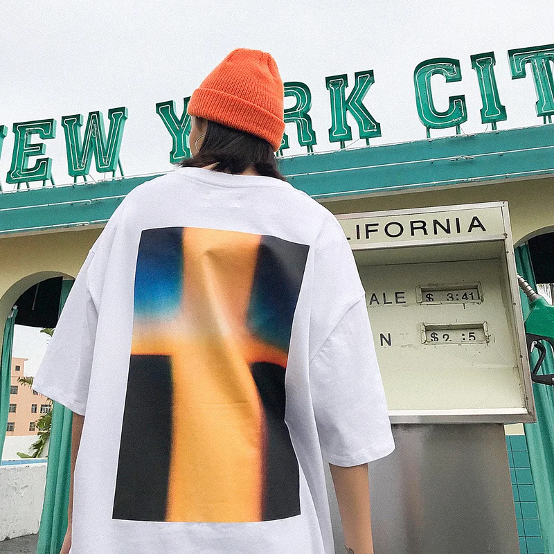 

2021 Top Quality California Limited Photo Print T-shirt Men Women Couple Cotton T Shirt Hip Hop High Street Oversize FG Tee