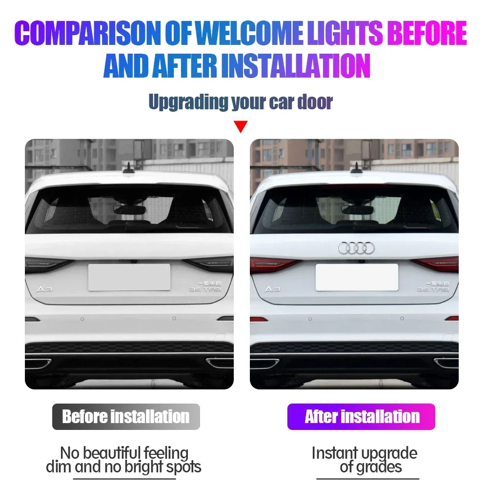 Черно-серебристый ABS 4 кольца Автомобильная капота передняя решетка багажник