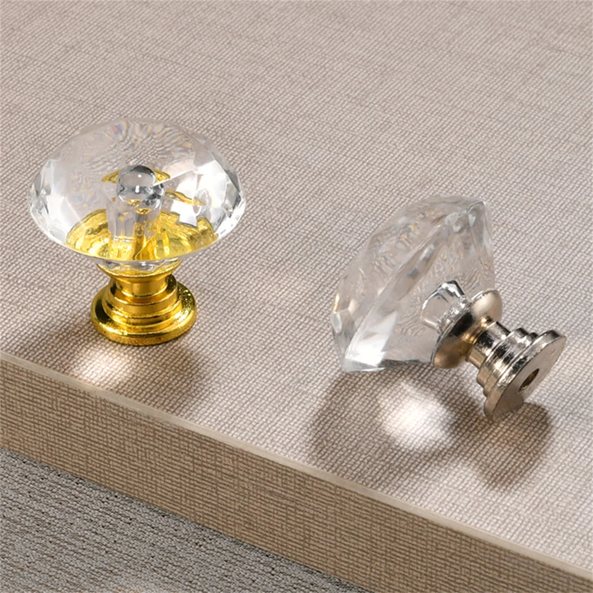 

Modern Transparent Crystal Door Knobs for Kitchen Cabinets and Drawers