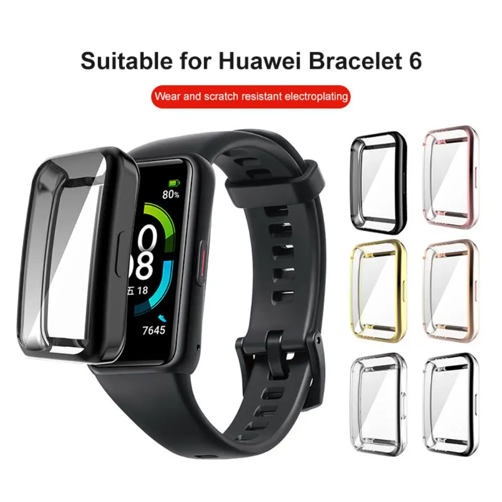

Protective Case Electroplating Thicken Watch Case Smart Accessories 6 Colors Tpu Soft Shell For Huawei Bracelet 6