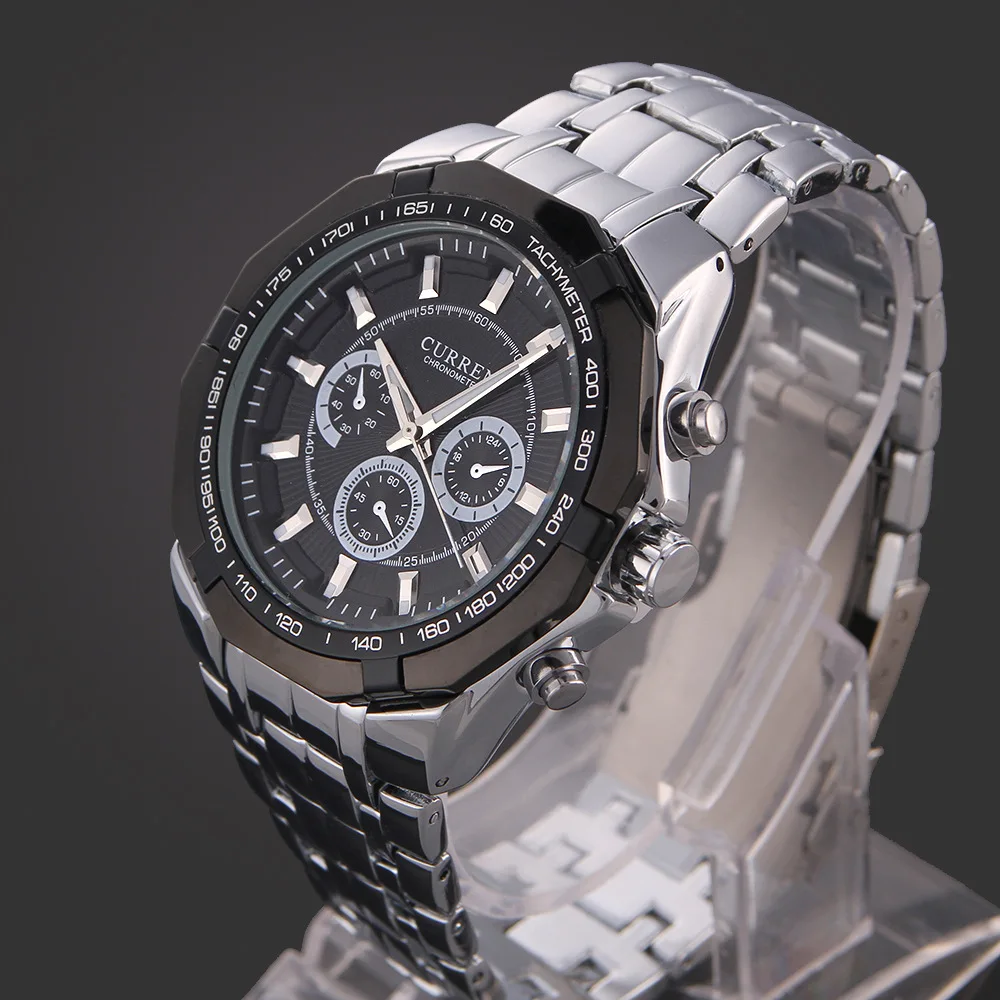 Military Sport Mens Watches Full Steel Quartz Clock Men’s Waterproof Business Watch relogio masculino 4