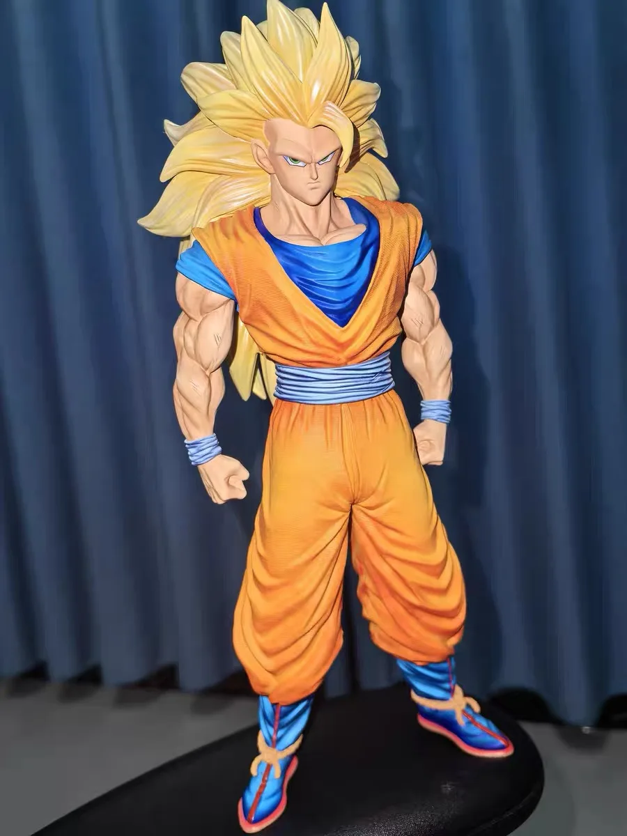 Фото Фигурка Сон Гоку из аниме Dragon Ball, 34 см, JT Toys, фигурка Супер Сайян 3, модель из ПВХ, подарок №2