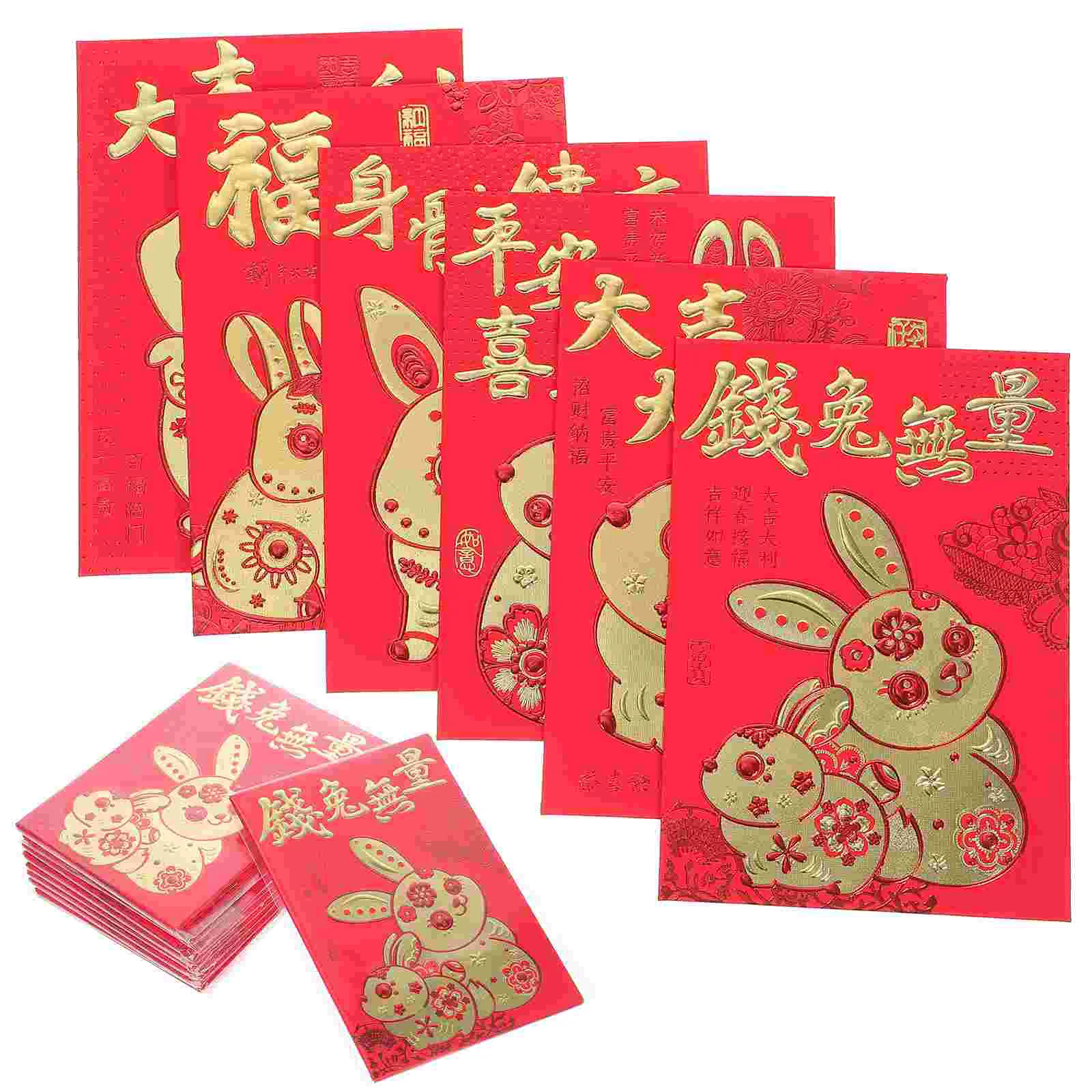 

Red Envelope Year Money Packet Chinese New Rabbit Gift Envelopes Mini Bags Zodiac Pocket Bao Hong Lucktraditional Greetingfor