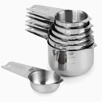 hot sell cake baking kitchen accessories stainless steel measuring cups and spoons set of 7