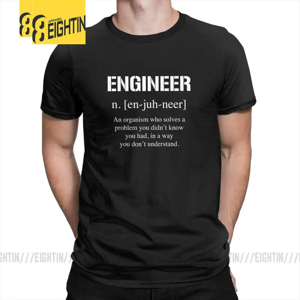 

Engineer Definition Of Engineer Charm T-Shirts Crewneck Short Sleeve Male T Shirts Funny 100% Cotton Plus Size Leisure