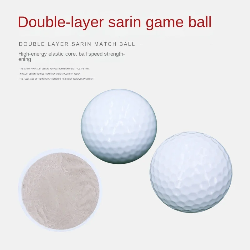 6Pcs Golf Double-Layer Sarin Competition Ball 332 Bee Hole High-Elastic Golf Golf Competition Ball