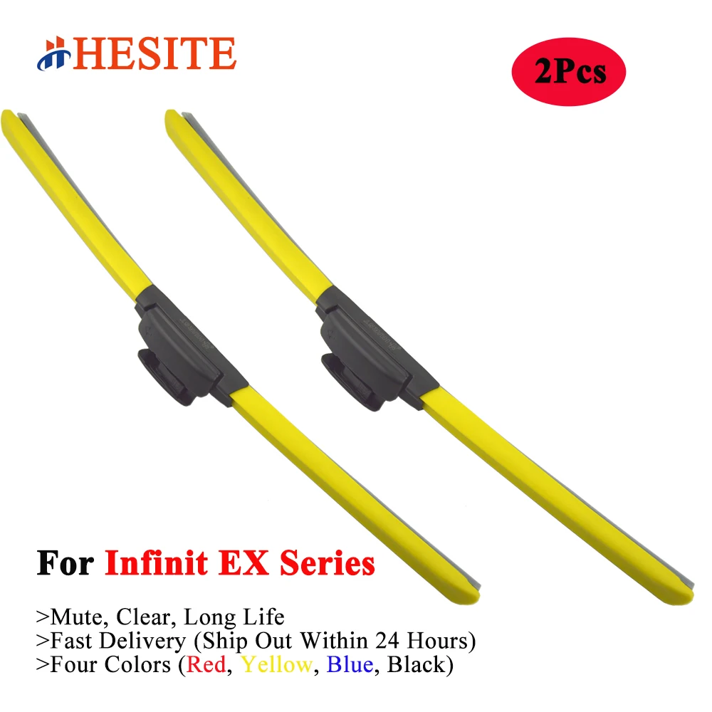 

HESITE Colorful Windshield Wiper Blades For Infiniti EX Series Model EX25 EX35 EX37 2008 2010 2011 2012 2013 3.0 Car Accessories