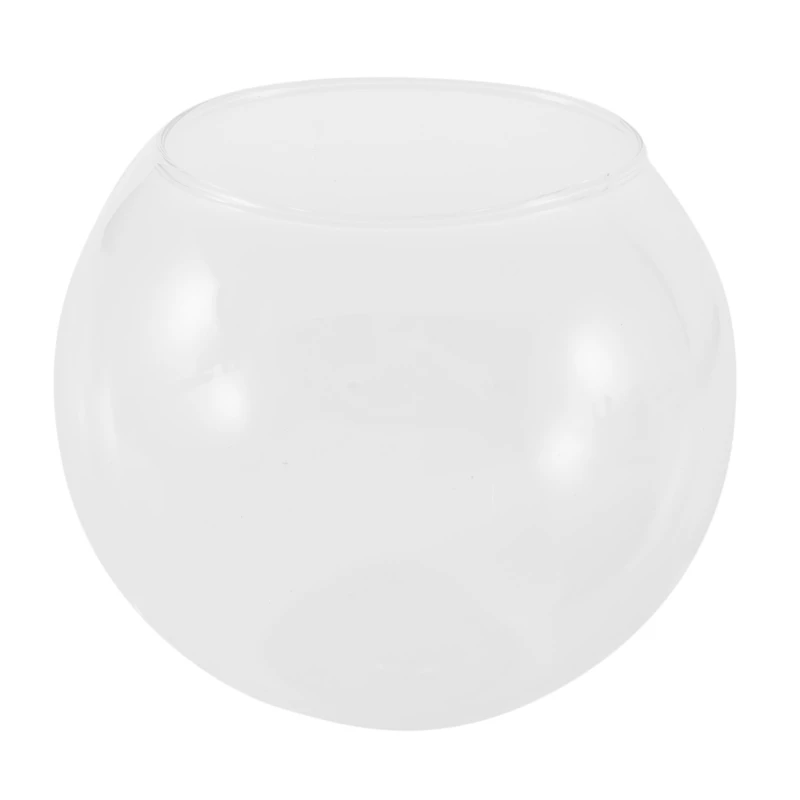 

Круглая сферическая ваза в прозрачном стеклянном аквариуме