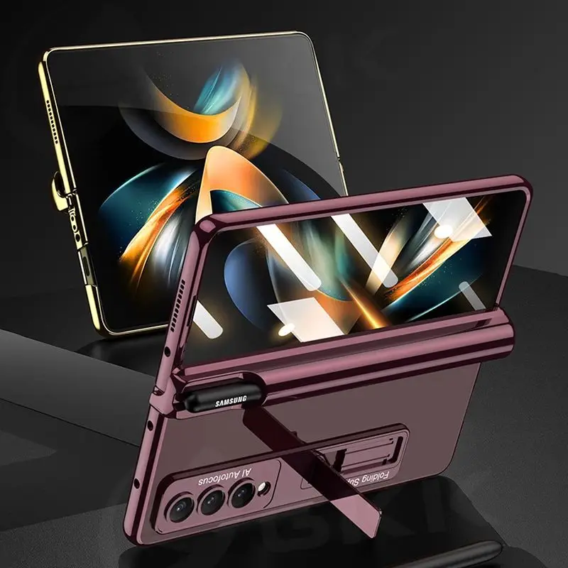 Магнитный держатель для ручек чехол Samsung Galaxy Z складной 4 со стеклянной пленкой