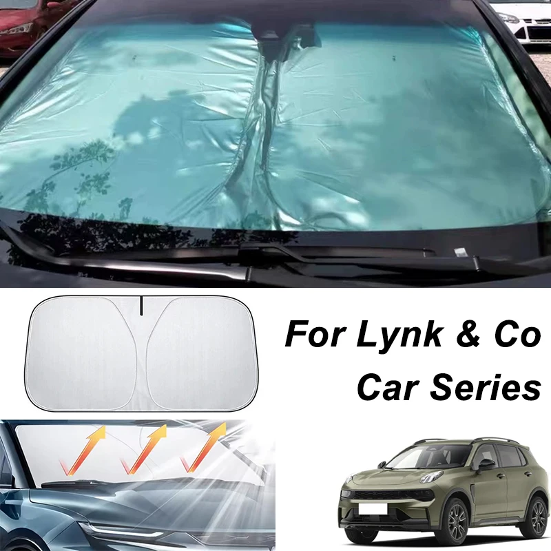 Фото Солнцезащитный козырек на лобовое стекло автомобиля для Lynk & Co 01 02 03 05 06 07 08 09 Z10 Z20 900, защита от УФ-излучения, аксессуар для интерьера №1