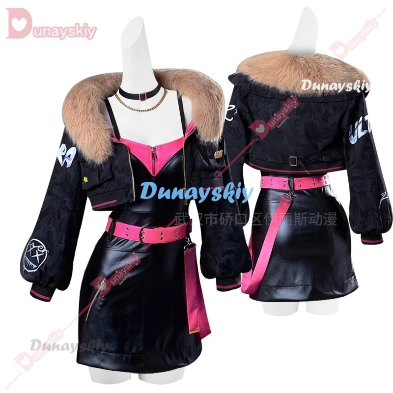 ULTRA C Azusawa Kohane косплей аниме PSCSF костюм униформа черное пальто платье парик