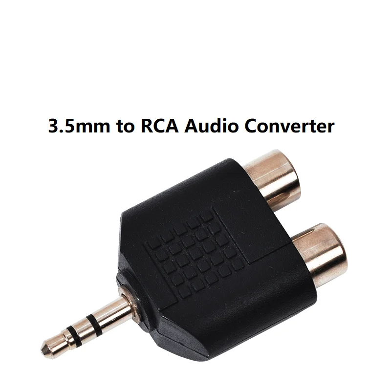 Стерео аудио преобразователь 3 5 мм штекер-RCA гнездо AUX в L/R