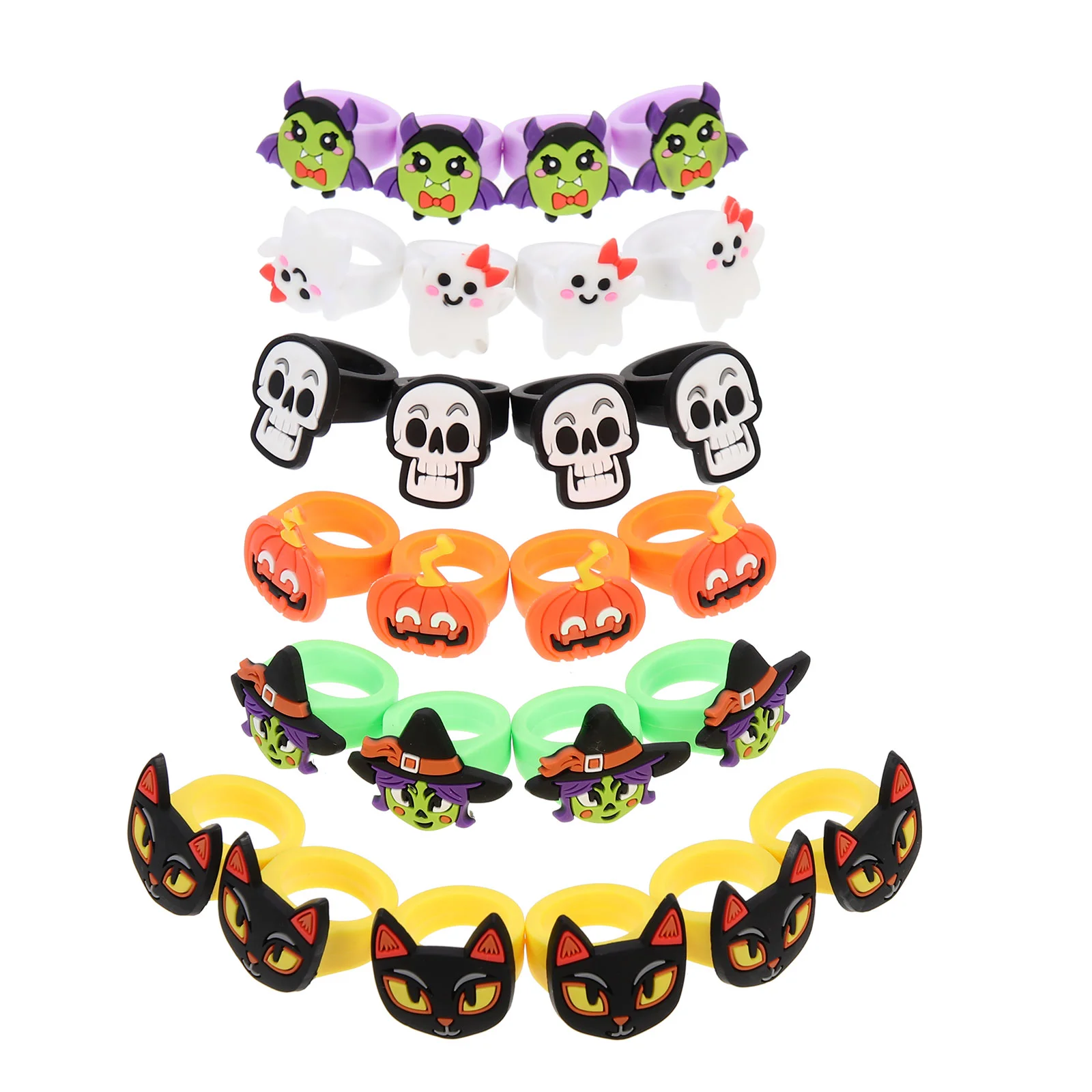 

Ringrings Kids Party Finger Flashing Led Glowdecorationup Ghost Pumpkin Cat Black Men Accessorynoveltyfavor Festivaljewel